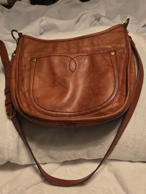 Frye Campus Rivet Crossbody Brown Leather Bag